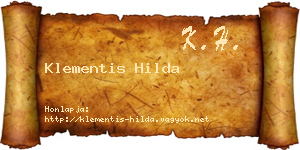 Klementis Hilda névjegykártya